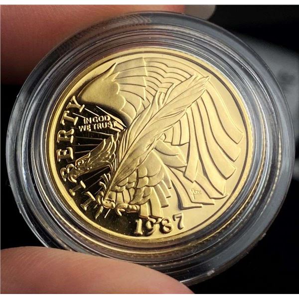 1987-W United States "Constitution" $5 Gold PF69+