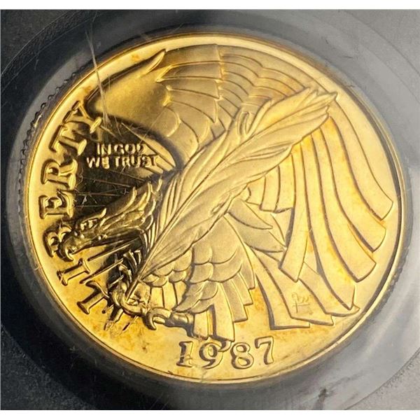 1987-W United States "Constitution" $5 Gold PCGS PR69 DCAM