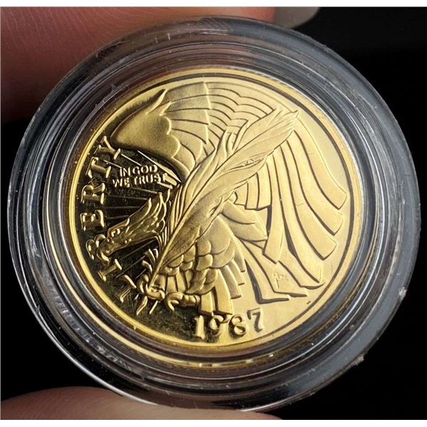 1987-W United States "Constitution" $5 Gold PF69+