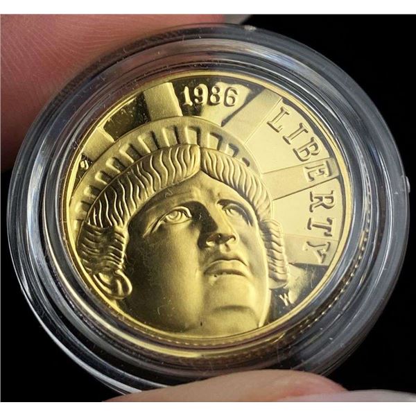 1986-W United States "Statue Of Liberty" $5 Gold PF69+