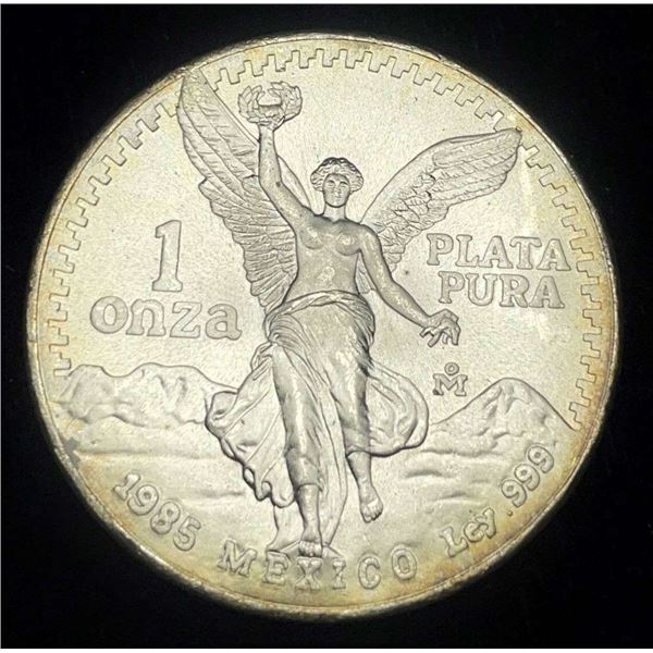 1985 Mexcio Libertad 1 ozt .999 Silver