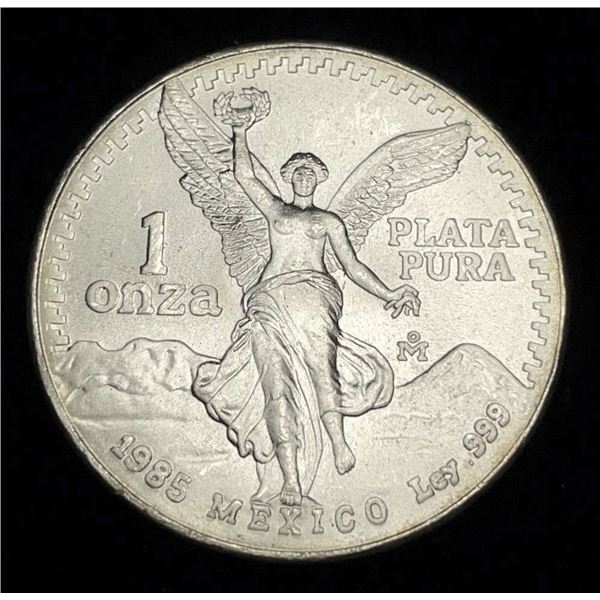 1985 Mexcio Libertad 1 ozt .999 Silver