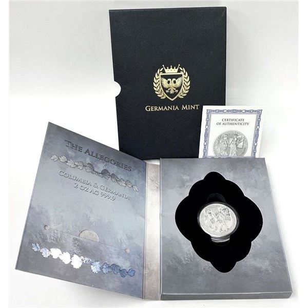 Germania Mint 2019 The Allegories "Columbia & Germania" 2 ozt .9999 Silver