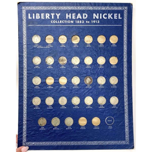 Whitman 1883-1912 Liberty Head Nickel Incomplete Collection (22-coins)