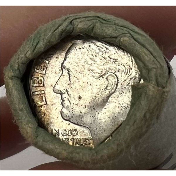 Roll (50-coins) Bank Wrapped BU 1960-D Roosevelt Silver Dimes