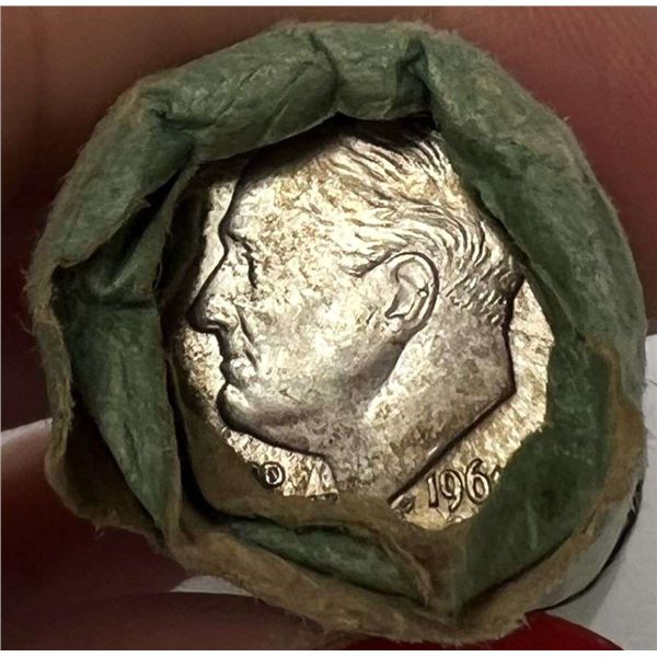 Roll (50-coins) Bank Wrapped BU 1961-D Roosevelt Silver Dimes
