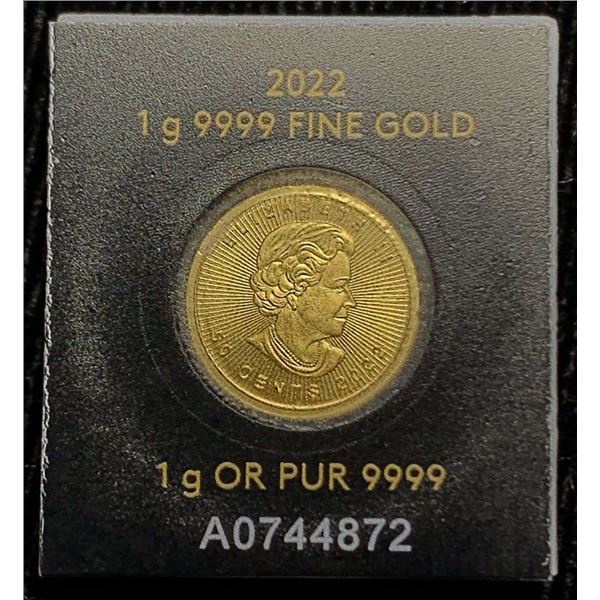 2022 Royal Canadian Mint 1g .9999 Gold