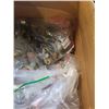 Image 8 : BOX AND TOTE OF PLUMBING SUPPLIES, EXTENSION CORDS, ETC