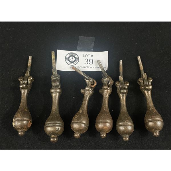 Matchin Set Of 6 1920's Heavy Teardrop Handles