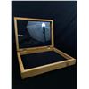 Image 3 : 2 Wood Display Cases. 1- Hinged w/Glass 17' x13" & Cubby 18"x18"