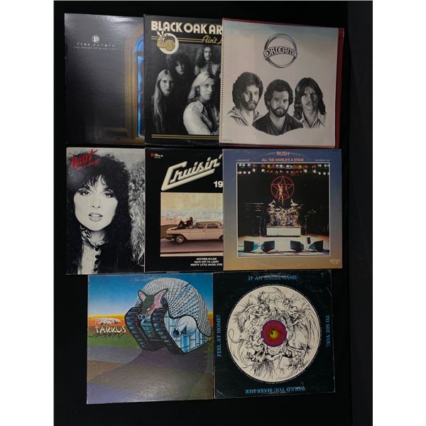 Lot Of 8 Vintage Vinyl Records - Heart, Deep Purple, Rush & More