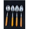 Image 3 : Vintage 1930's Butterscotch Bakelite Cutlery - 11 Pcs