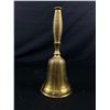 Image 1 : Vintage Solid Brass School Bell - 11" Tall