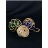Image 1 : Cool Vintage Blown Glass Fish Floats w/Cork Float