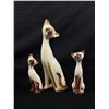 Image 1 : Set Of 3 MCM Siamese Cat Figures By Giftcraft Japan - Tallest is 9.5"