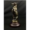 Image 1 : Vintage Bombay Solid Brass w/Bronzed Finish Greyhound Statue - 8.5" Tall & Nice Heavy Weight!