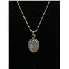 Image 2 : Vintage Sterling Silver w/Labradorite Stone Pendant & Chain Necklace