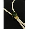 Image 2 : Gold Plated w/BC Jade Stone Bolo Tie, Looks Live Never Used, Just Like New