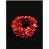 Image 1 : Multistrand Dark Red Coral Stretch Bracelet