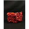 Image 2 : Multistrand Dark Red Coral Stretch Bracelet