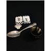 Image 1 : George Washington Spoon (1930's) Racing Pins & Sterling & Horn 1860's Napkin Ring