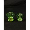 Image 2 : Large 1930's Art Deco Bakelite Buckle, 2 - 1930's Green Glass Drawer Pulls