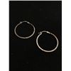Image 2 : Nice Pair Of 1.5" Sterling Hoop Earrings & Sterling Marcasite & Amethyst Ring
