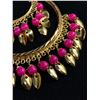 Image 2 : Beautiful Gold Plated w/Red Beads Chandelier Earrings. Excellent Condition