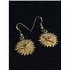 Image 1 : Vintage Unusual Compass Dangle Earrings (Rotating Needle)