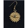 Image 2 : Vintage Unusual Compass Dangle Earrings (Rotating Needle)