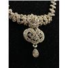 Image 2 : Gorgeous Vintage Sparkling White Rhinestone Necklace, Lot Of Stones, Some Missing But Not Noticable