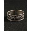 Image 1 : Large Ornate Design 925 Sterling Silver Ring Band, Open For Adjustible Sizes