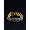Image 1 : Gorgeous Silver & Gold Plated Copper Baracelet Used, But In Beautiful Condition