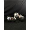 Image 1 : 2  Heavy Hand Hammered Silvertone Bangles, Excellent Condition, Just Like New