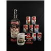 Image 1 : Vintage 6 2/3 Pints Smirnoff Vodka Bottle, Empty Schmidt Beer Cans & More