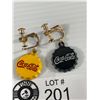 Image 2 : Pair Of Unique Vintage Coca Cola Dangle Screw On Earrings