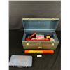 Image 1 : Vintage Metal Tool Box w/ Contents Approx. 20" x 9 1/2" x 8 1/2"