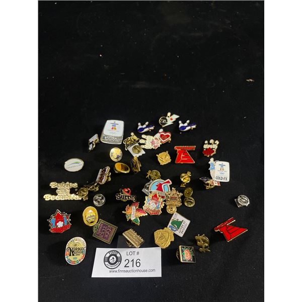 Collection Of Vintage & Unique Pins, One Is Merit Award, Marked Birks