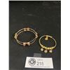 Image 1 : Vintage Gold Tone w/ Stones Bangle & Baby Bangle w/ Beads & Tassels