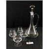 Image 1 : Vintage Princess House Decanter w/ 4 Glasses