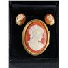 Image 2 : Vintage "Cameo" Perfume Ring & Earring Set