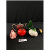 Image 1 : Ceramic Vegetables & Godinger Silver Teapot Napkin Holder