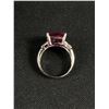 Image 3 : Pink & White Stone Ring Marked 925 & MJI