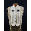 Image 1 : Beautiful Beaded Tassled Leather Gallery Size Large Vest w/Tags.