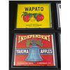 Image 3 : 4 Vintage Framed Produce Labels. Approx.12" x 9 1/2"