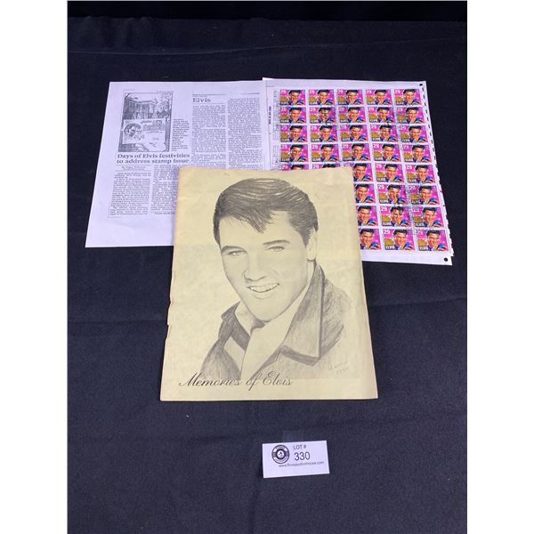 1993 First Day Of Issue Elvis Stamps Sheet