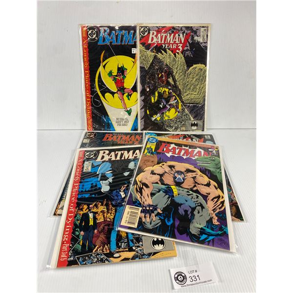 Lot Of Batman Comic Books In Bag On Board -