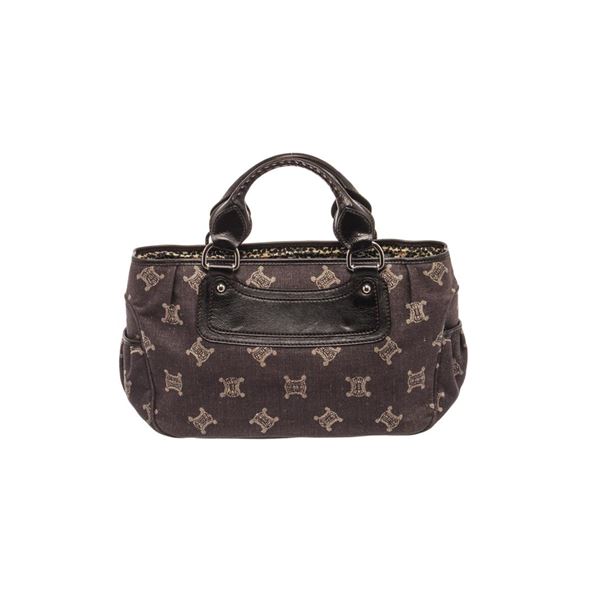 Celine Brown Denim Vintage Macadam Boogie Bag