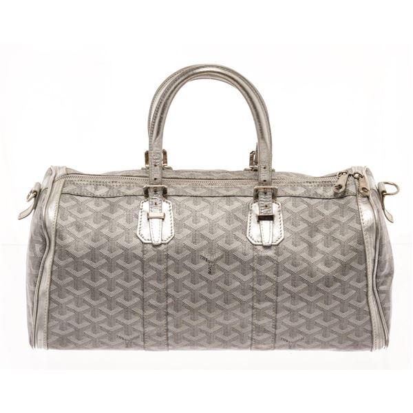 Goyard Silver Coated Canvas Croisiere Shoulder Bag