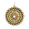 Image 1 : Antique Victorian 14k Gold Round Pearl Layered Circle Flower Brooch Pin Pendant